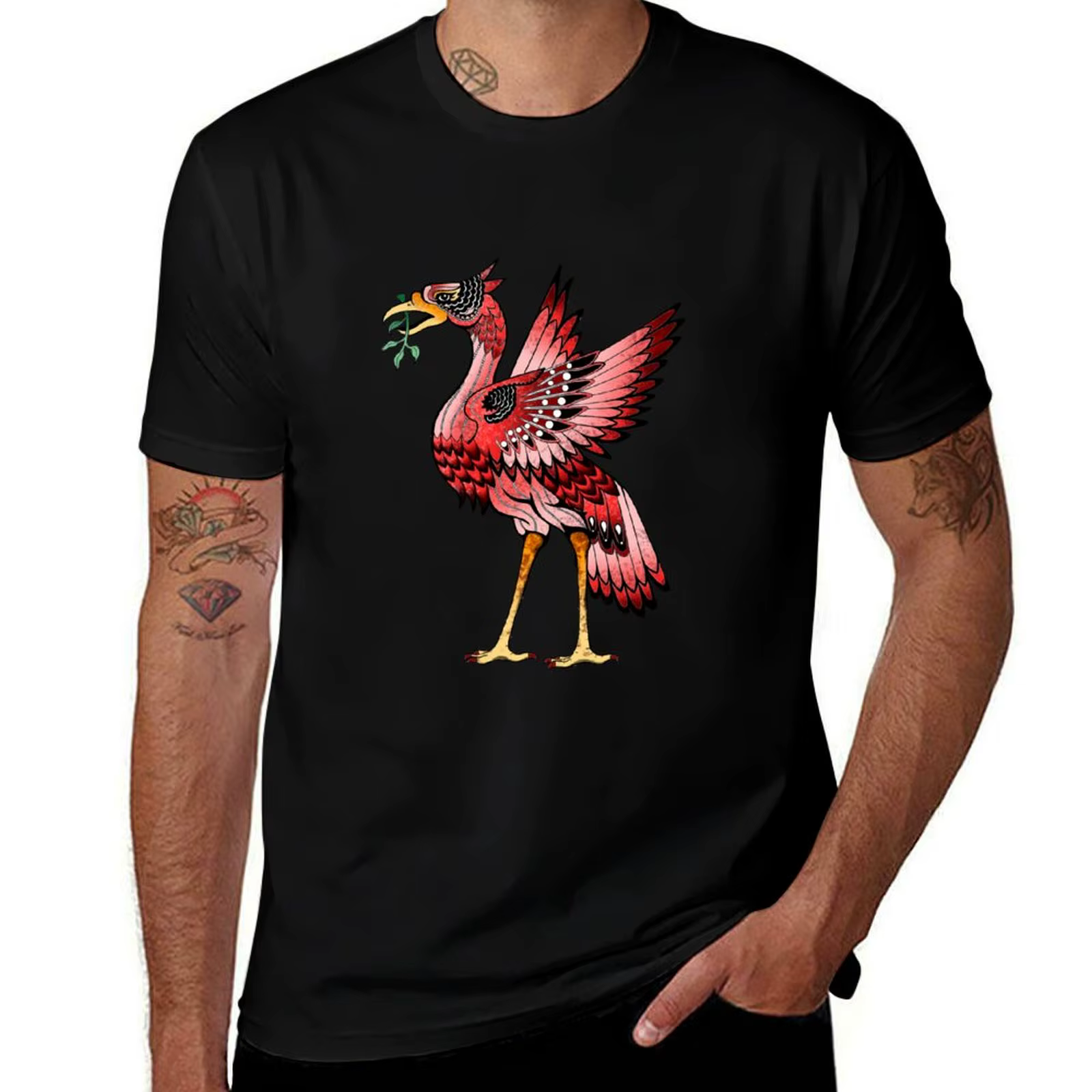 Liverpool Liver Bird (rouge) T-Shirt animal prinfor garçons vêtements de rue hauts d'été pour un gar