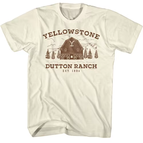 T-shirt homme Yellowstone, Dutton Ranch, corn 1986, pittoresque Montana