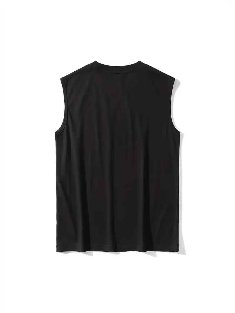 Gilet sans manches à col rond pour hommes, mode d'été, sport décontracté, ample, imprimé cerise, con