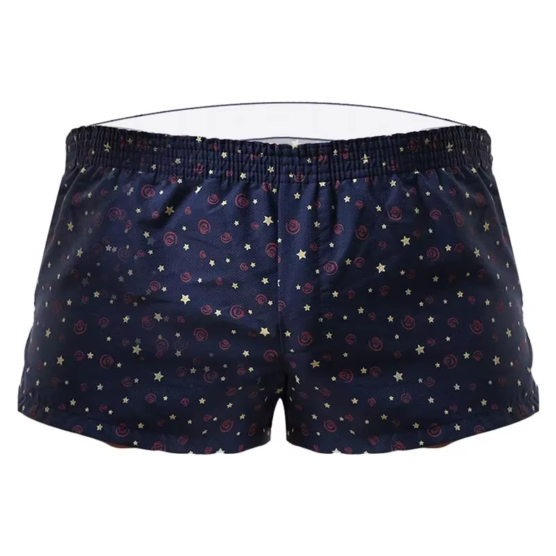 Short de loisirs imprimé pour hommes, sous-vêtement décontracté, taille élastique, boxer, pantalon f