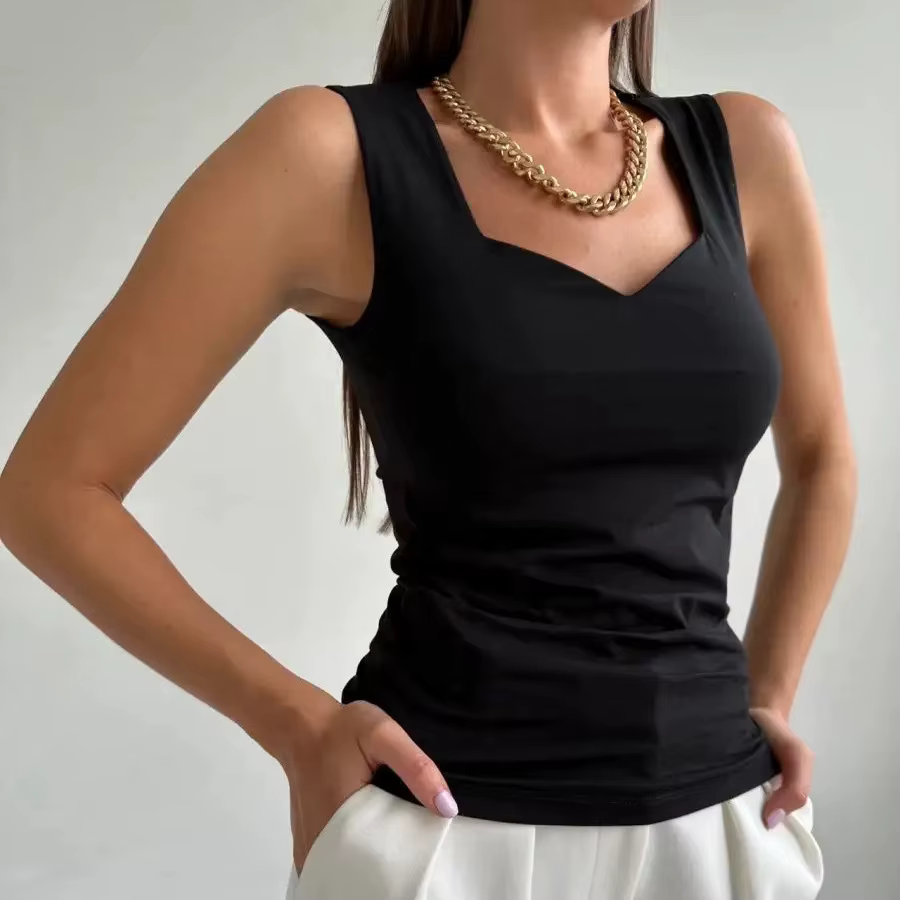 2025 Débardeur moulant sans manches pour femme