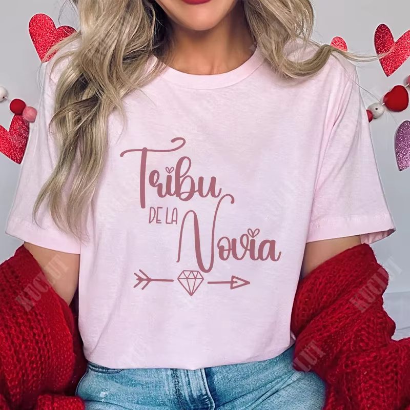 Filles espagnoles Bachelorette poule fête T-Shirt équipe mariée équipe hauts femmes unique adieu T-S