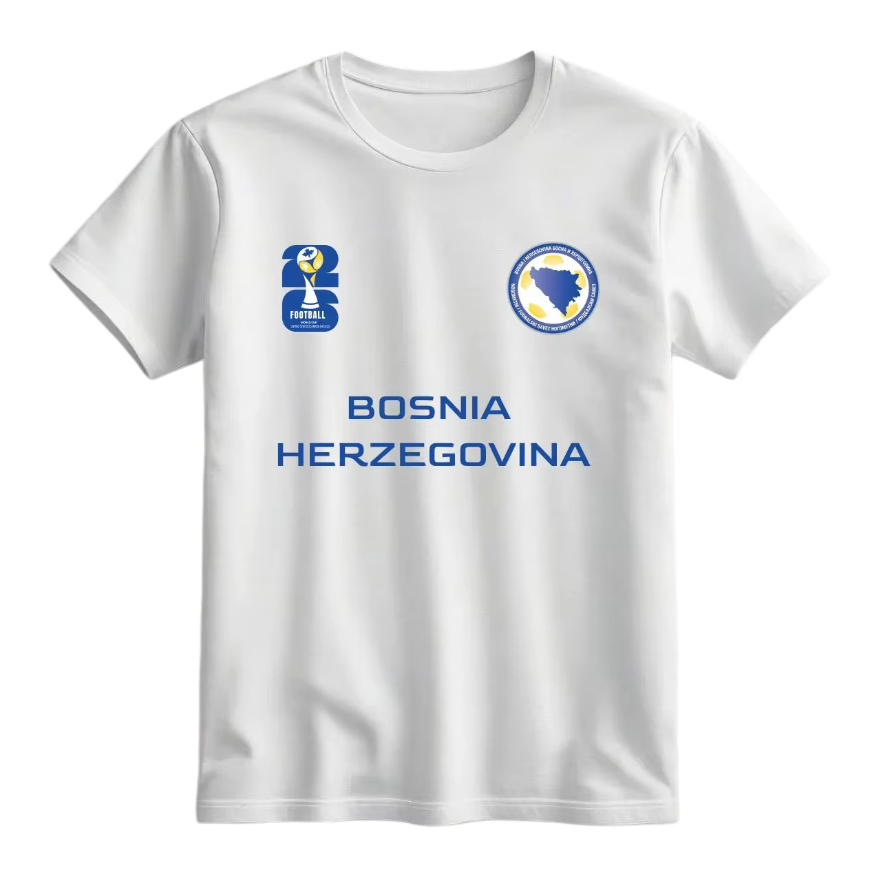 T-shirt pour supporters de football de Bosnie-Herzégovine, vêtements d'été en coton pour hommes et f