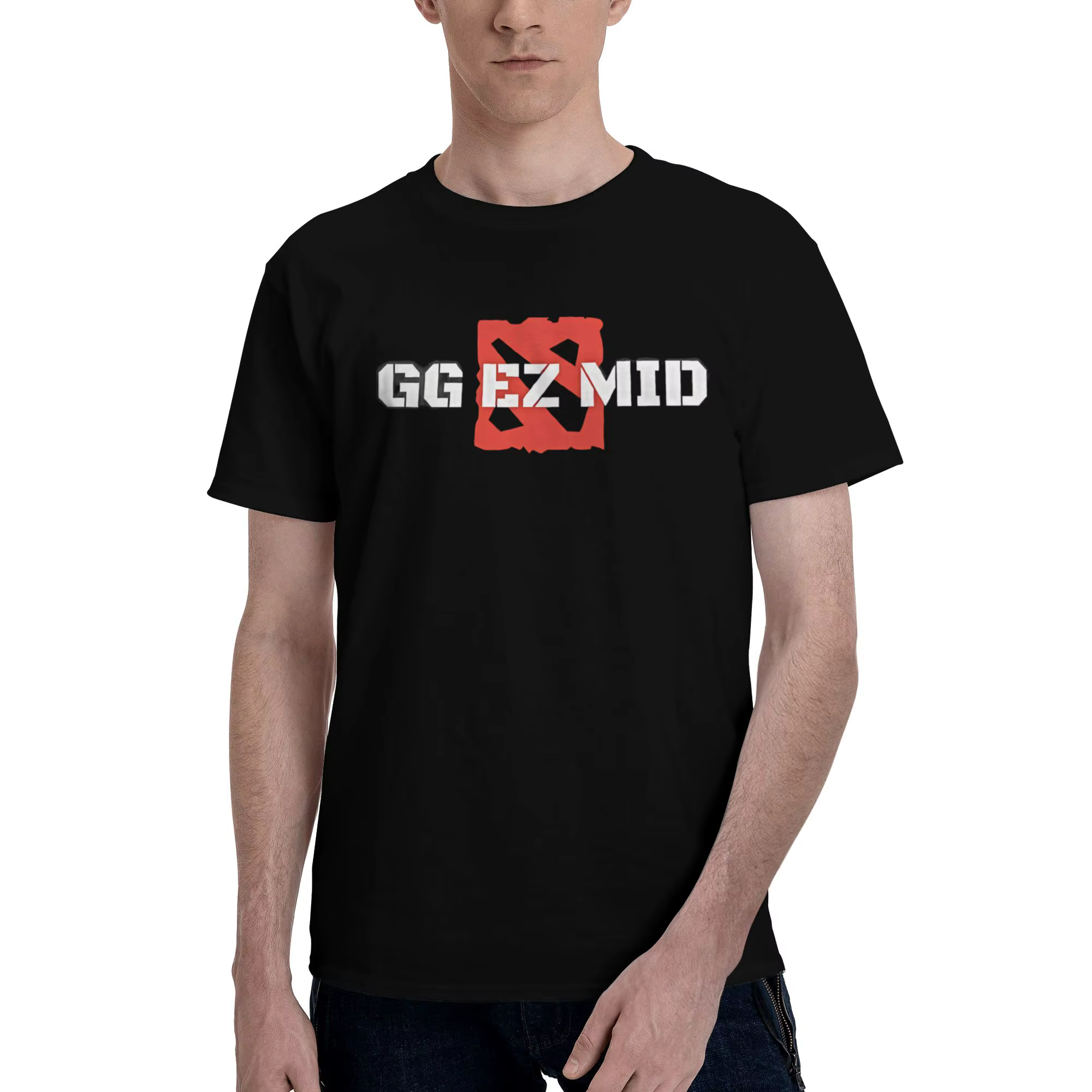 Dotaed jeu T-Shirt hommes femmes coton drôle T-Shirt col rond GG EZ T-Shirt à manches courtes hauts