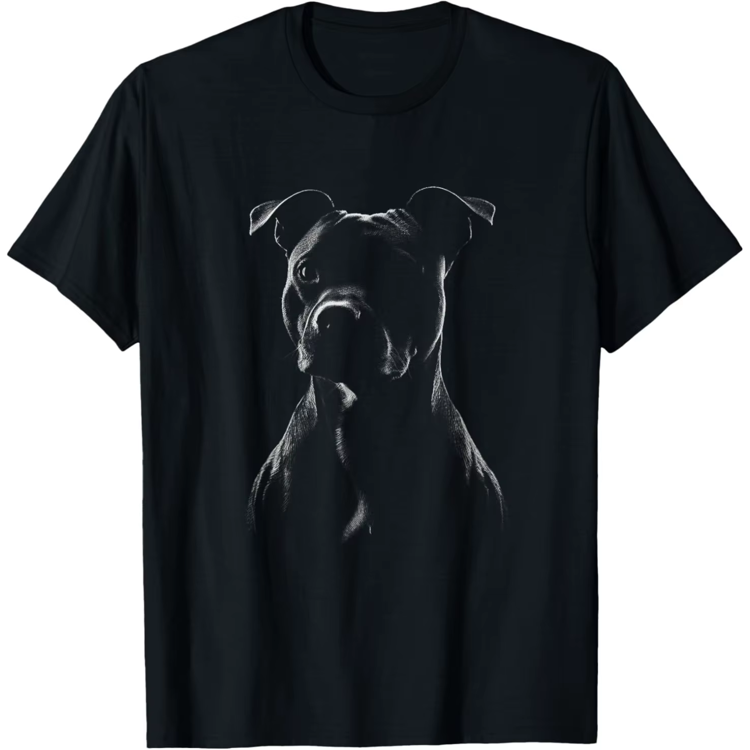 Drôle Staffordshire Bull Terrier amant mignon chien Photo t-shirts hommes coton Humor Streetwear à m
