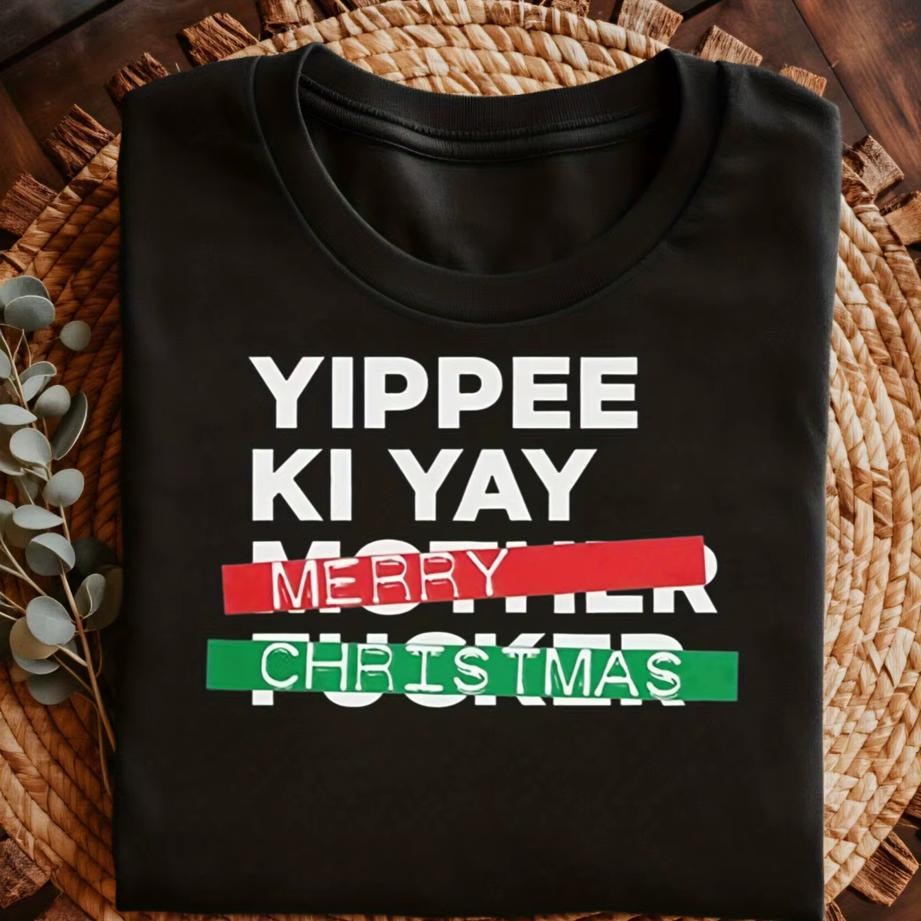 T-shirt du film "Die Hard" pour hommes "Yipee Ki Yay Joyeux Noël" classique saisonnier décontracté a