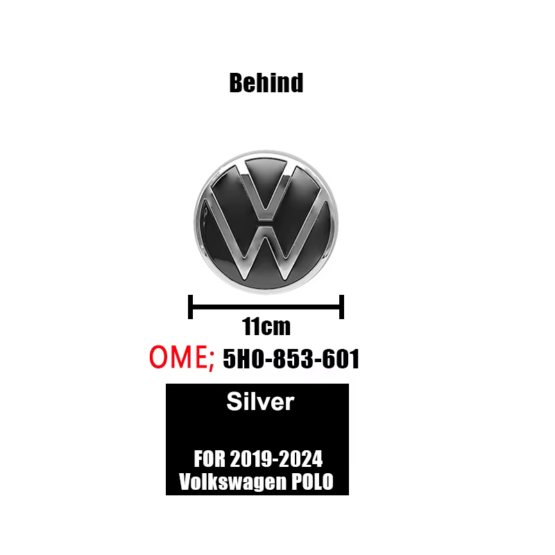 1 pièce Badge de calandre avant ou de coffre en ABS pour Volkswagen Polo 2019 2020 2021 2022 2023 20