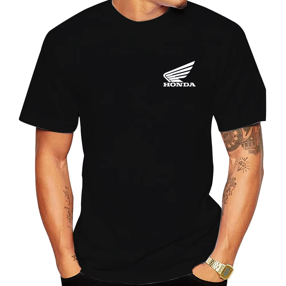 Honda Logo moto course équipe hommes T-shirt été à manches courtes femmes t-shirts 2025 mode 100% co