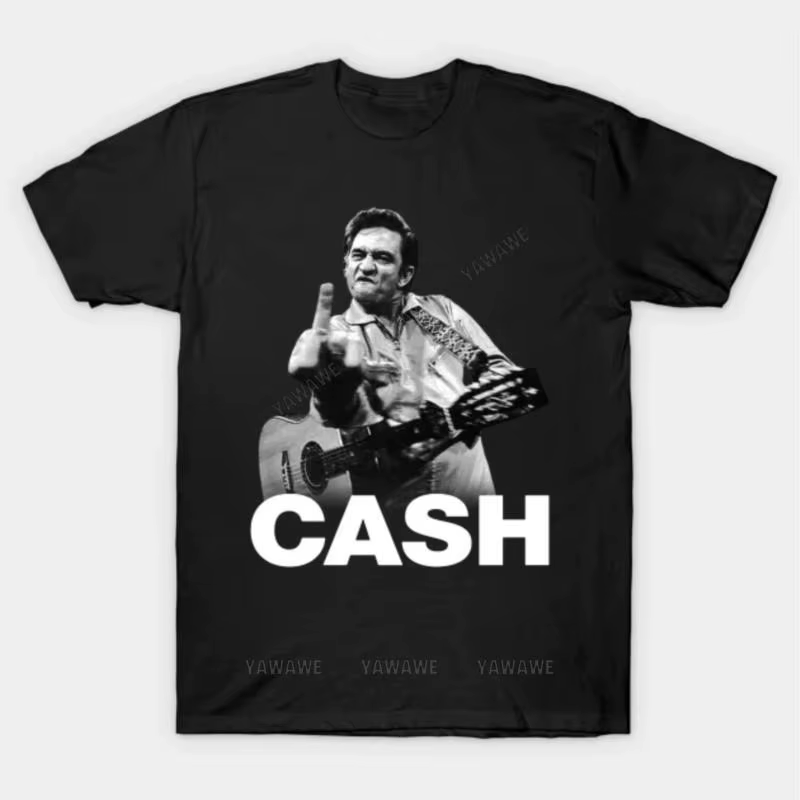 Hommes marque mode t-shirt été t-shirts pour hommes Cool Johnny Cash Vintage t-shirt mâle col rond à