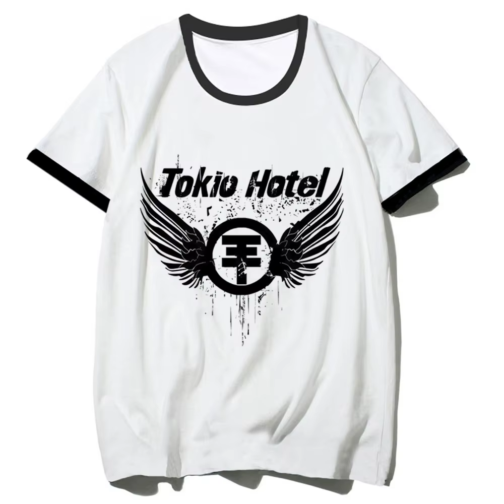 T-shirt Tokio Hotel pour adolescents, streetwear graphique des années 2000, vintage, harajuku, haut