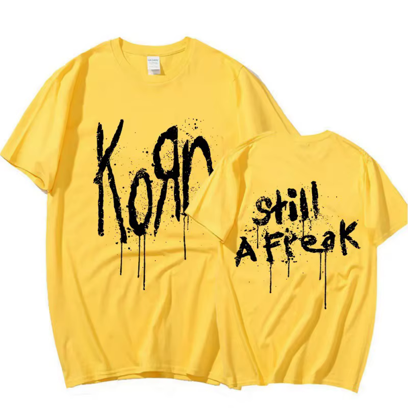 Korn Music Concert Rock Band Tour du monde T-shirt en pur coton personnalisé rue polyvalent 2024 mod