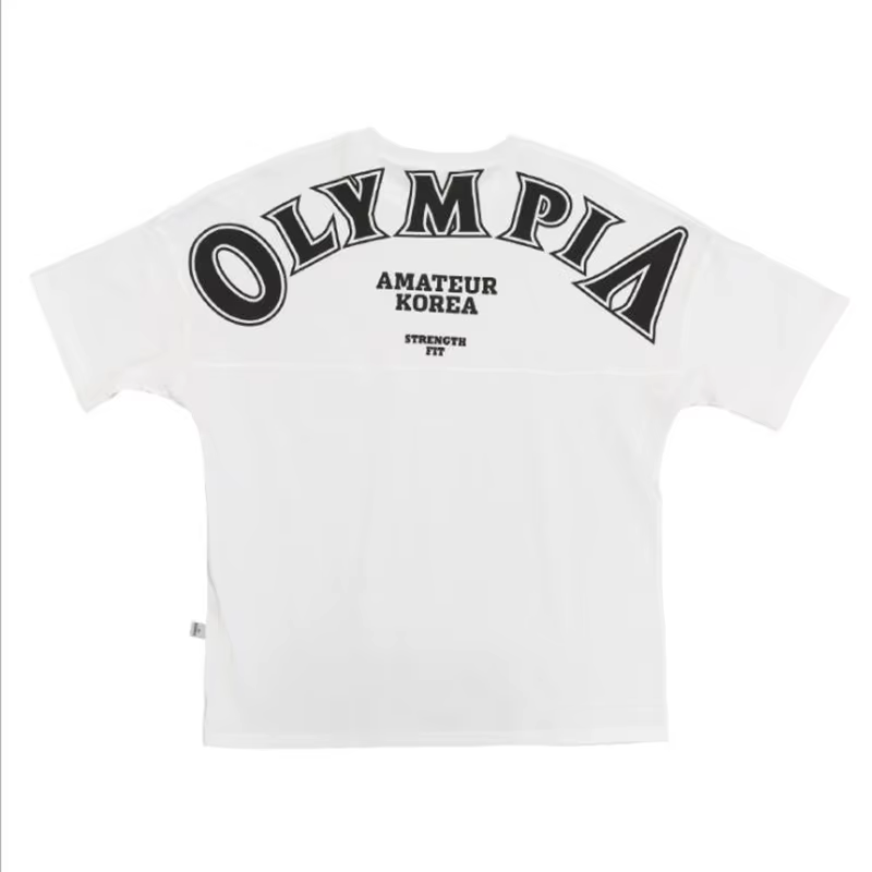 OLYMPIA T-shirt de sport en coton pour hommes, T-shirt de course à manches courtes, T-shirts d'entra