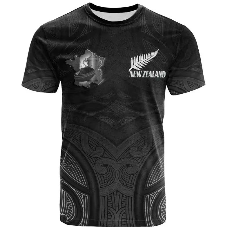 Été nouvelle-zélande Maori ballon de Rugby imprimé t-shirt Fitness sport hommes séchage rapide t-shi