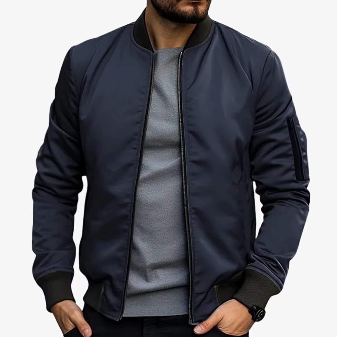 Nouvelles vestes pour hommes couleur unie Bomber veste manteau affaires hommes manteaux coupe-vent h