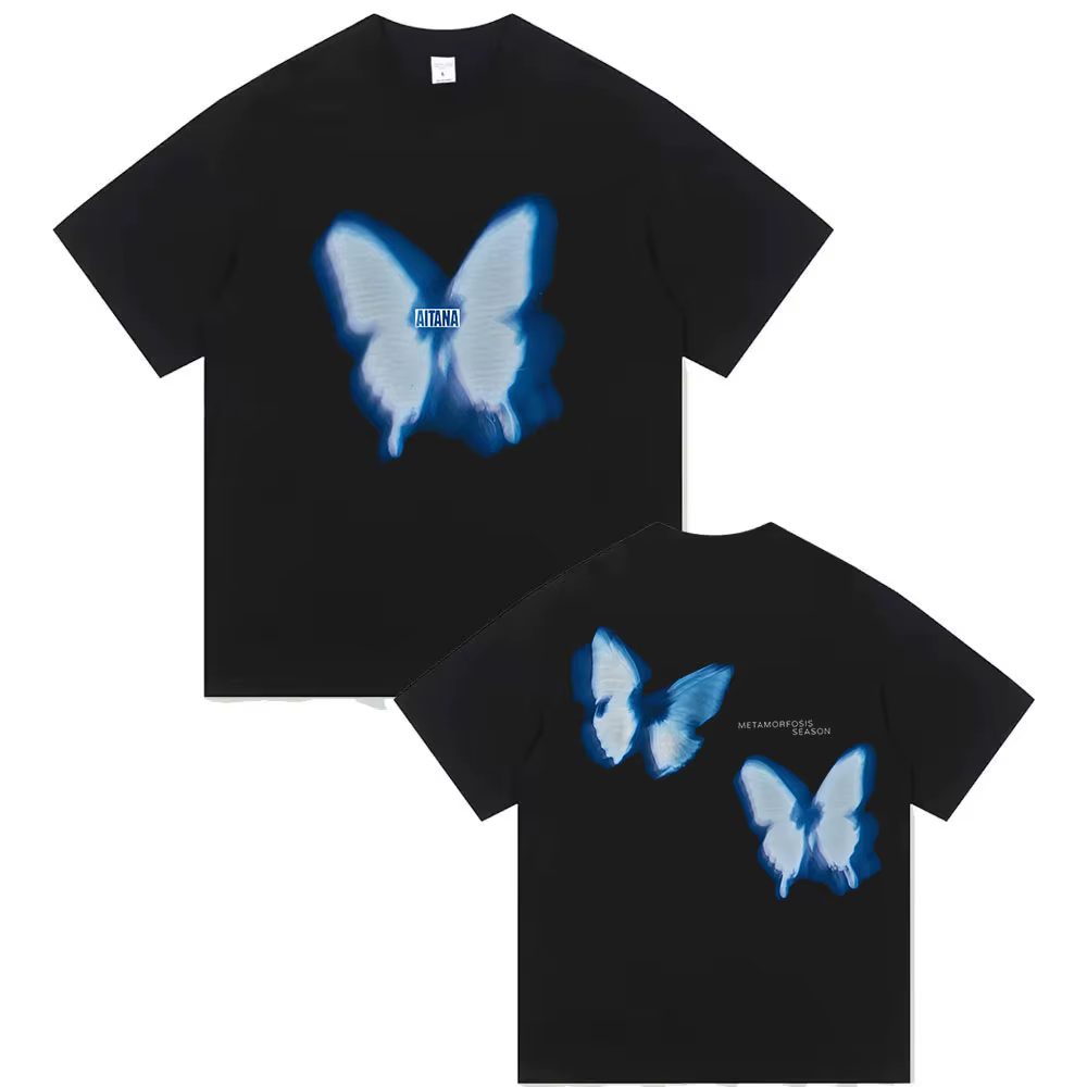 Chanteur Aitana Cuarto Azul Tour 2025 impression T-shirt hommes femmes Hip Hop Fans vêtements à manc