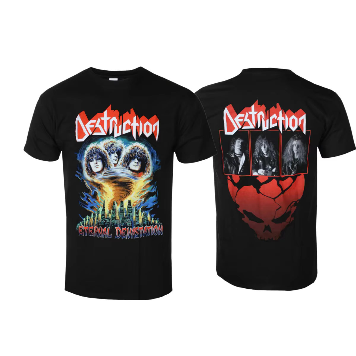 DESTRUCTION - ETERNAL DEVASTATION T-shirt imprimé, unisexe, style rétro Thrash Metal, haut décontrac