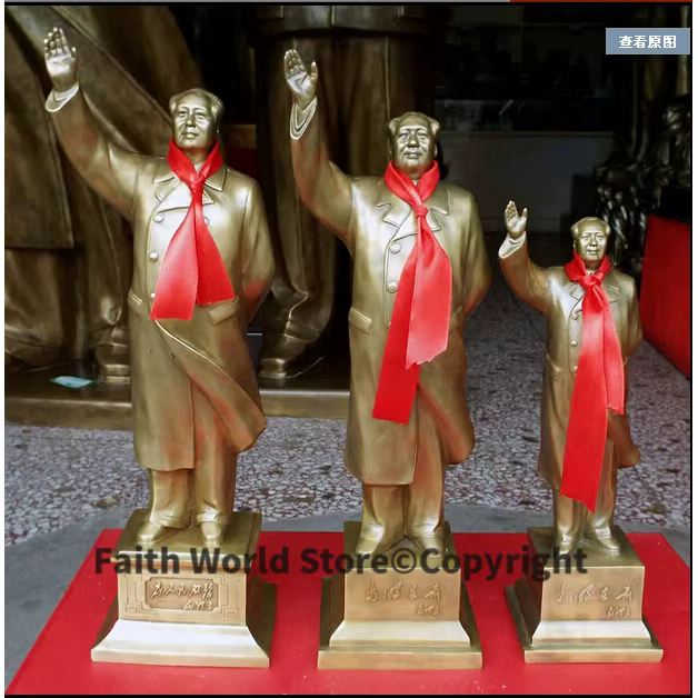 Grande statue décorative en bronze de 42CM, grand leader de chine, chef Mao Zedong, décoration de bu
