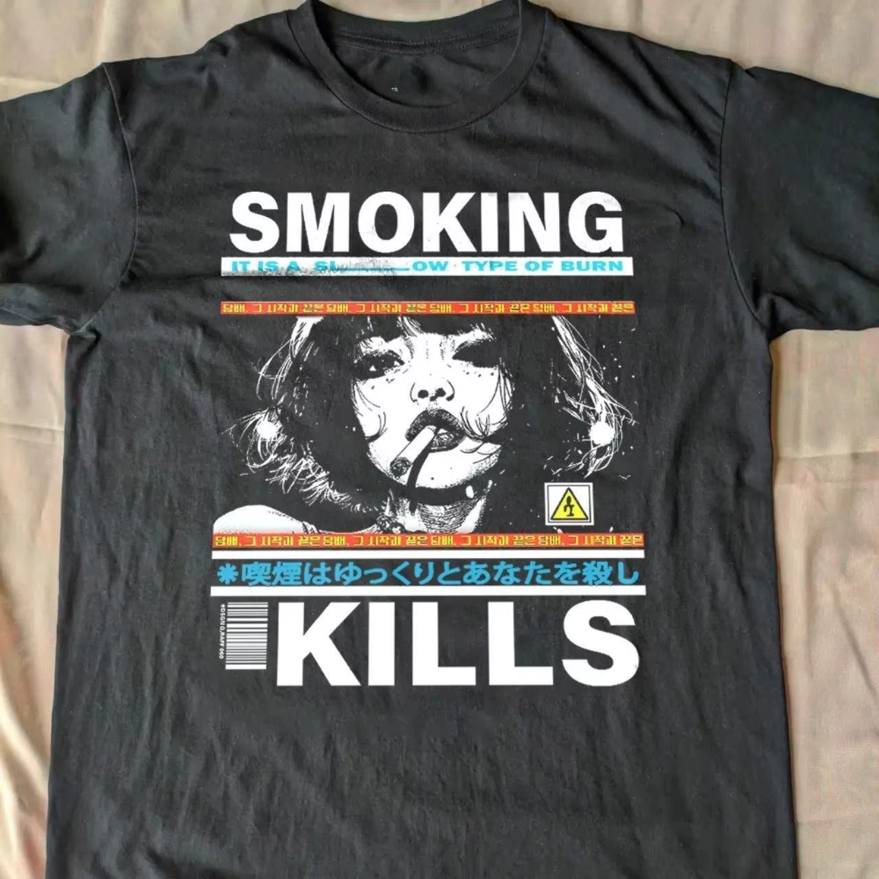 T-shirt unisexe 2026 « Smoking Kills » style bande dessinée rétro, motif graphique, vêtements pour h