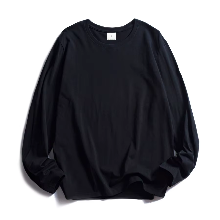WAVLATII femmes col rond à manches longues t-shirts dame blanc couverture en coton femme doux t-shir