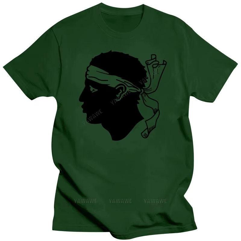 T-shirt imprimé corse avec nom et numéro, vêtements personnalisés, drapeau corse, roscopique, gratui