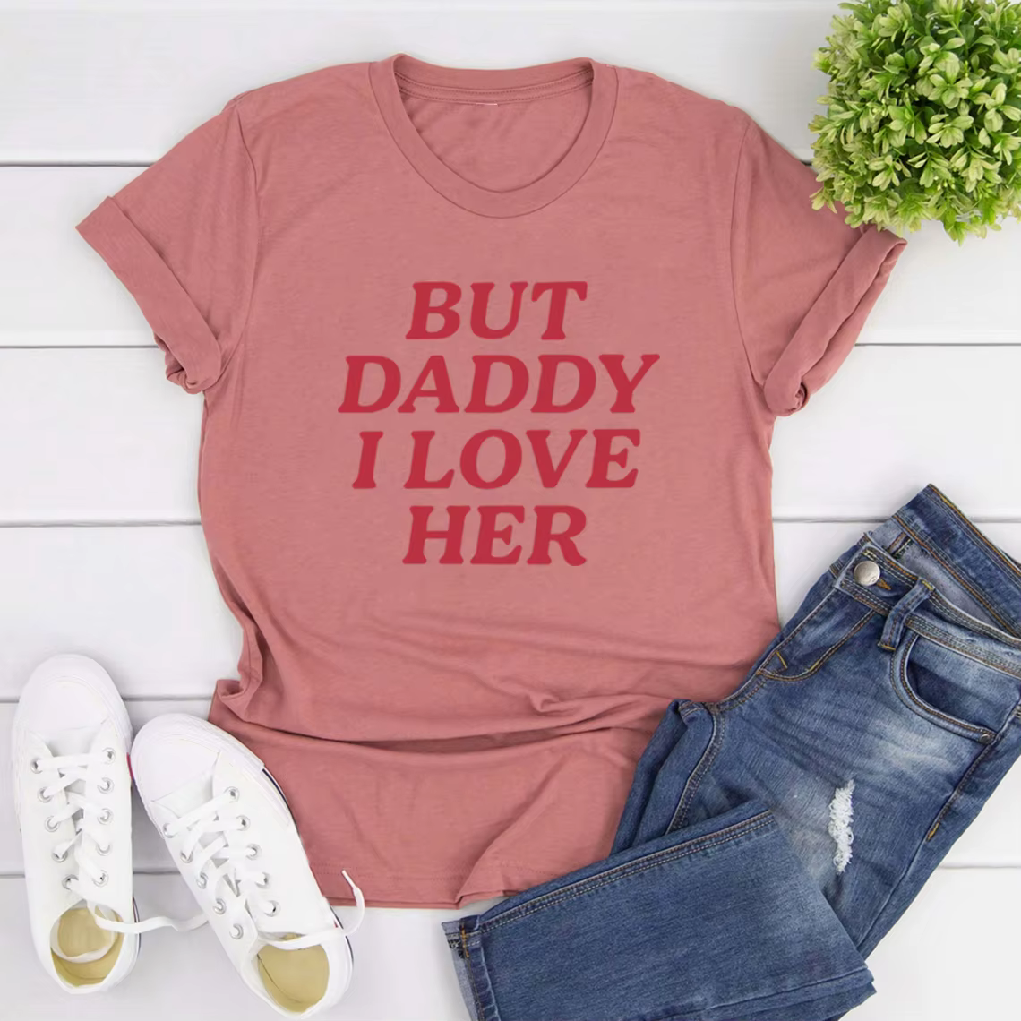 T-shirt à manches courtes pour femmes, mais assessI Love Her Pride, Lesbian LGBT Dinner er, Bisexual