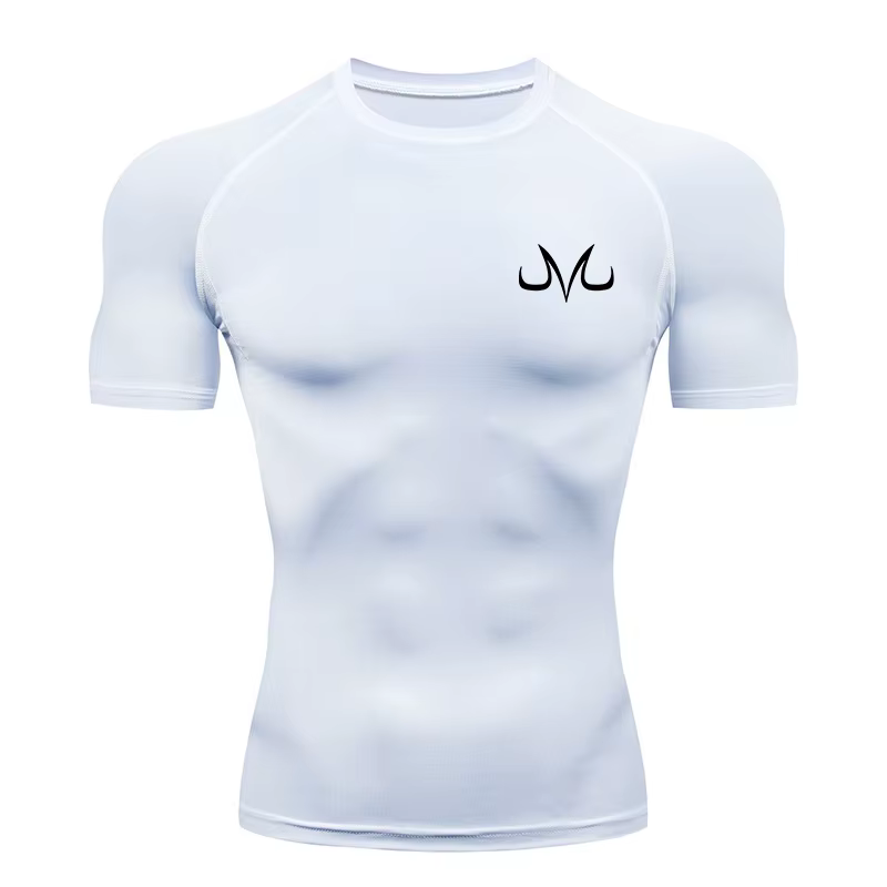 T-shirt de sport pour homme 2026 à motif, ajusté, à manches courtes, anti-UV, séchage rapide, idéal 