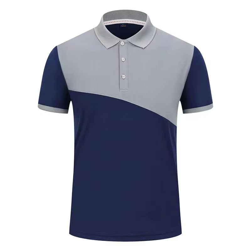 POLO vêtements de travail personnalisé patchwork couleur respirant séchage rapide vêtements revers à
