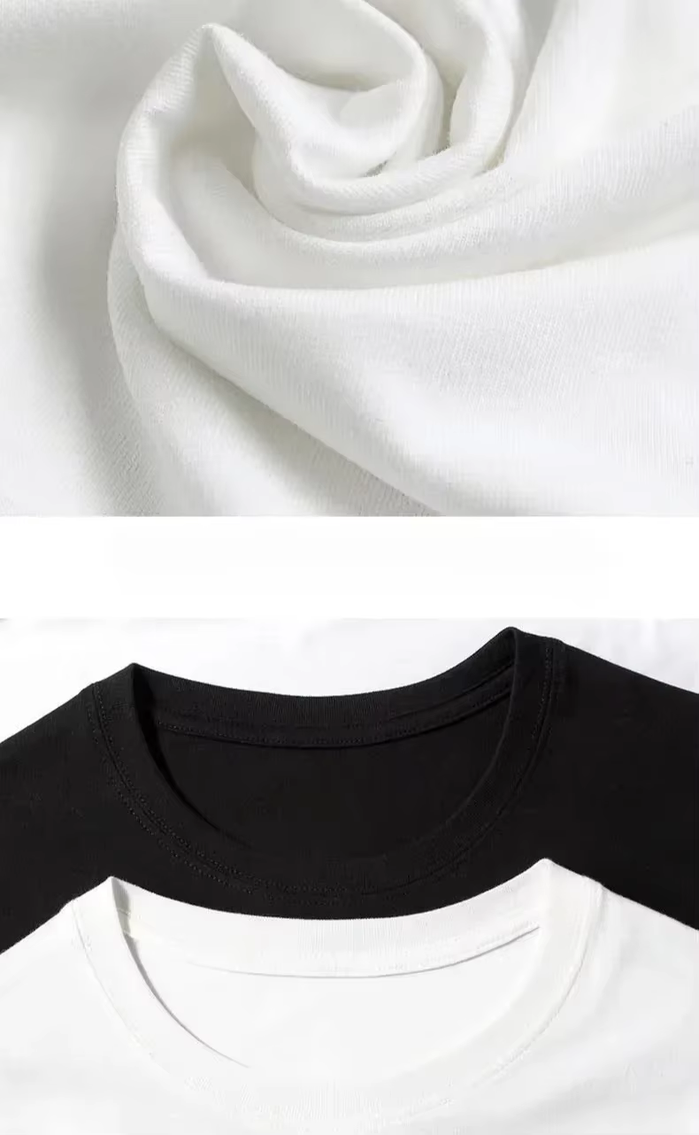 T-shirt pour homme en pur coton, impression numérique double face avec croix colorées, graphique uni