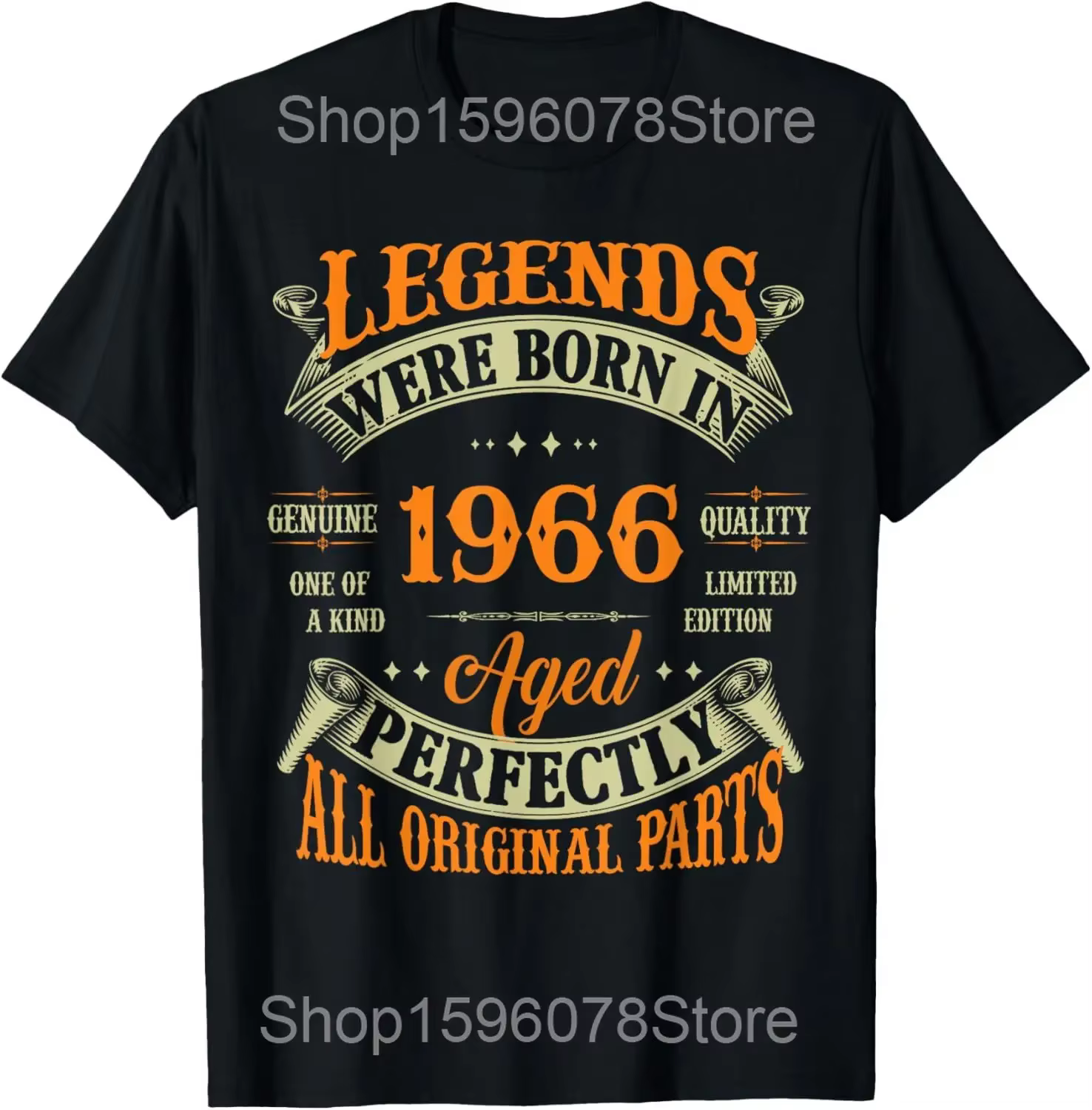 T-shirt vintage 1966 pour homme et femme, cadeaux pour 60e anniversaire, 60 ans, t-shirt en pur coto