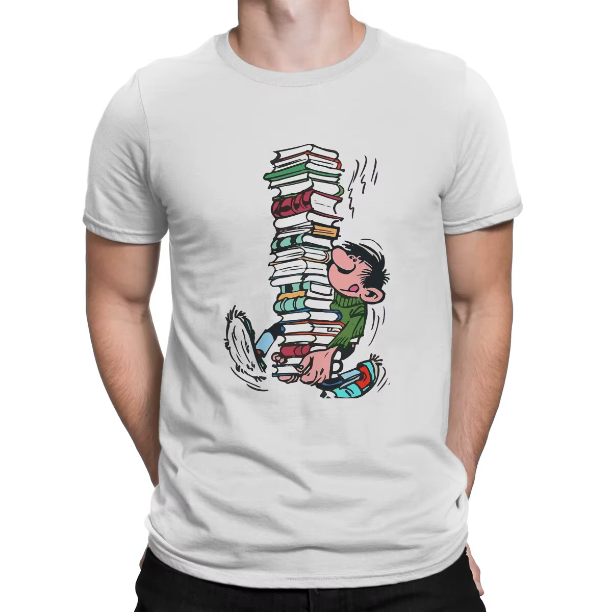 T-shirt Big Ben avec nettoyage pour hommes et femmes, T-shirt Hip Hop, Gaston Lagaffe Comics, T-shir
