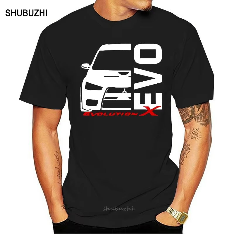 T-shirt en coton EVO X10 Lancer Evolution pour hommes, marque d'été, taille européenne 343