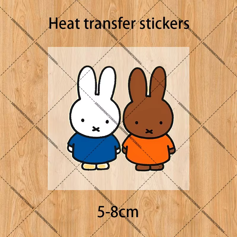 T-shirt à manches courtes Miffy, pull coloré en coton, haut imprimé, chemise décontractée, vêtements
