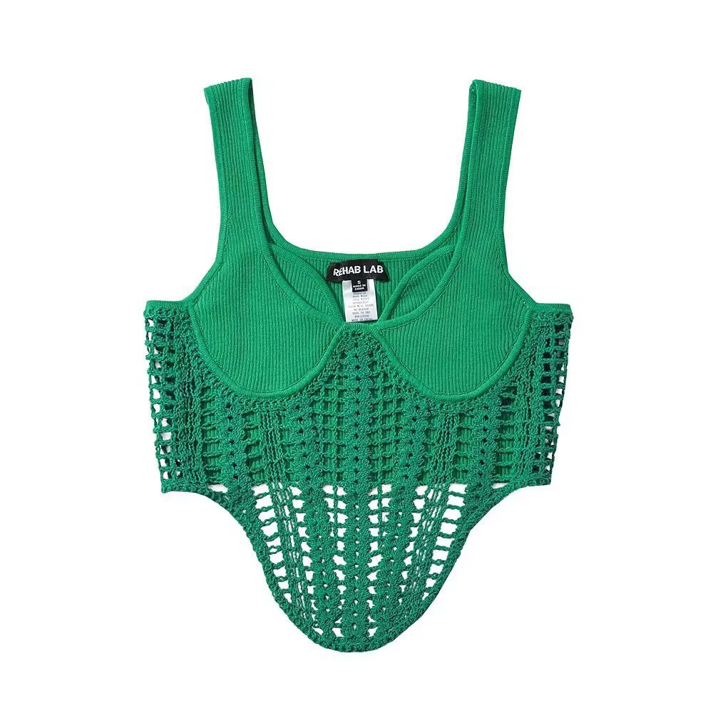 Corset en fibre de tricot pour femmes, haut crochet, corset précieux