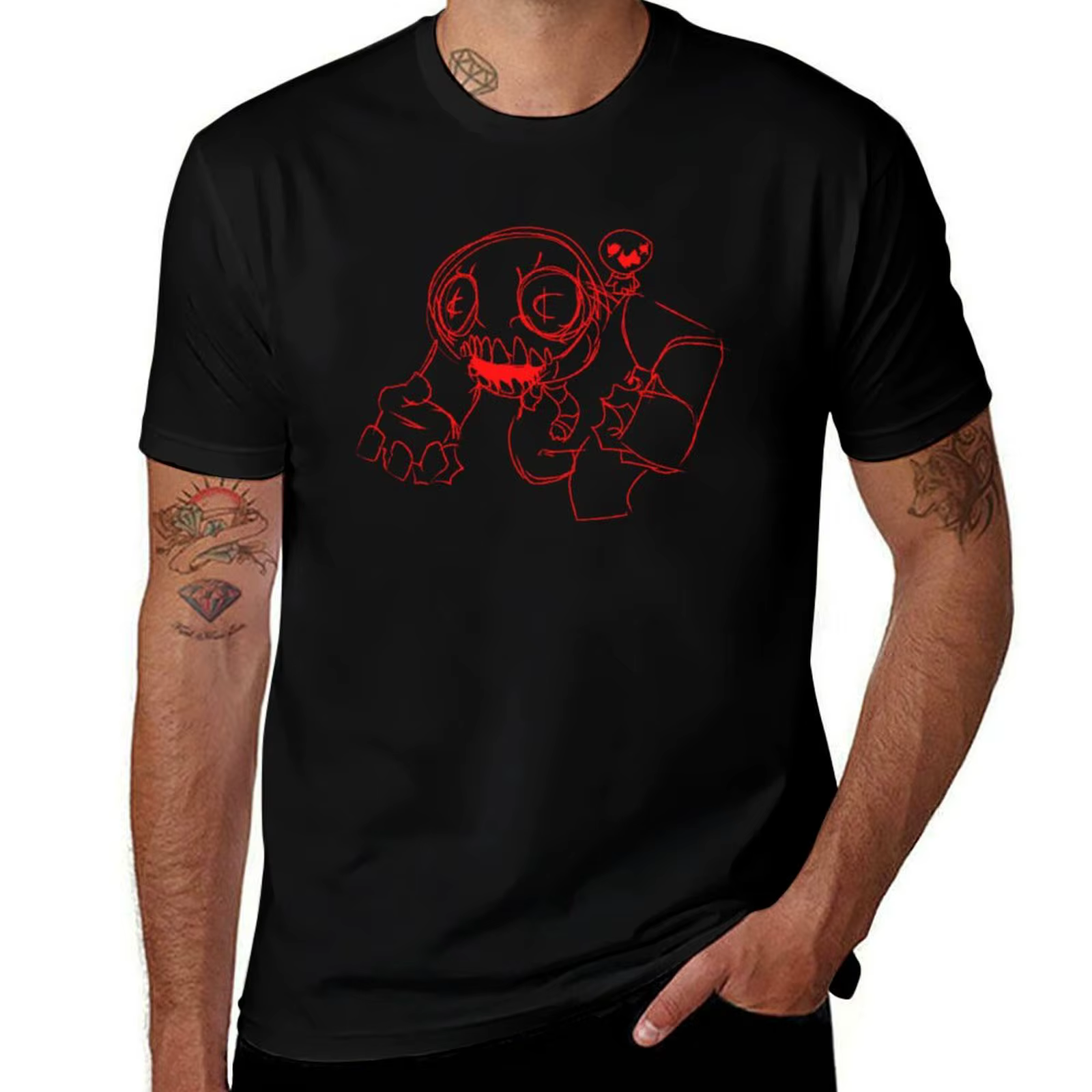 T-shirt drôle au design The Binding Of Isaac, t-shirt basique à manches courtes de couleur unie