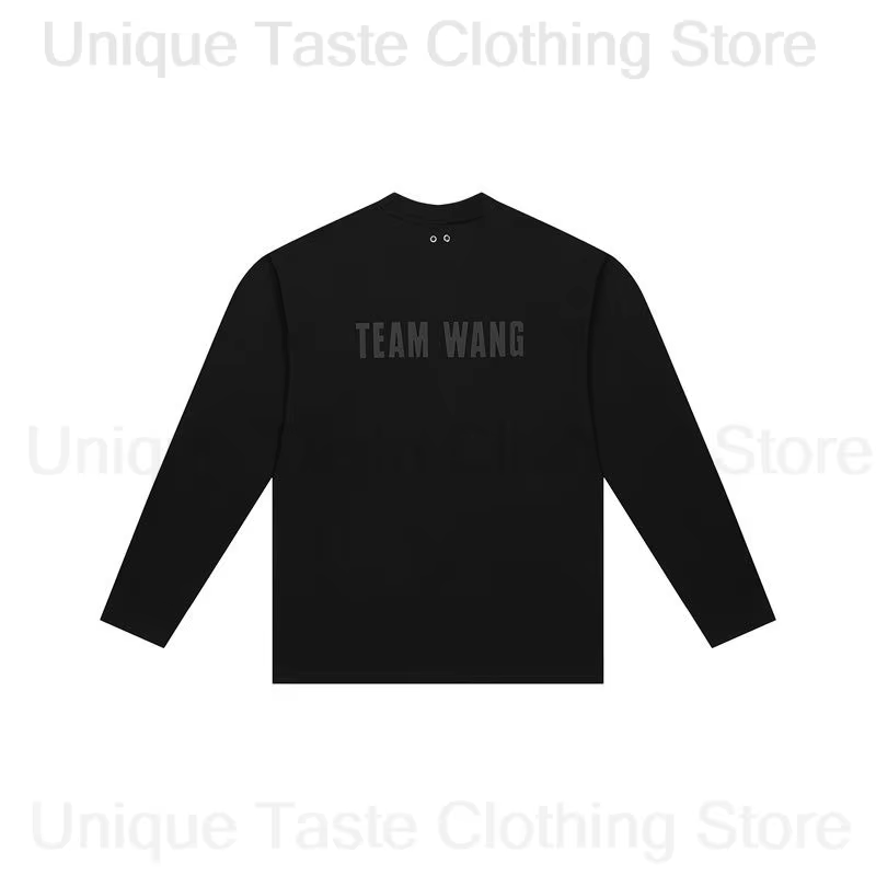 ‌ Jackson Wang même T-shirt équipe WANG lettre impression haute qualité Version coton automne à manc