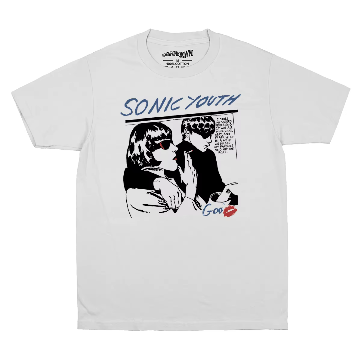 Sonic Youth T-Shirt Goo expérimental Grunge Pixies Band blanc vêtements pour hommes manches courtes 