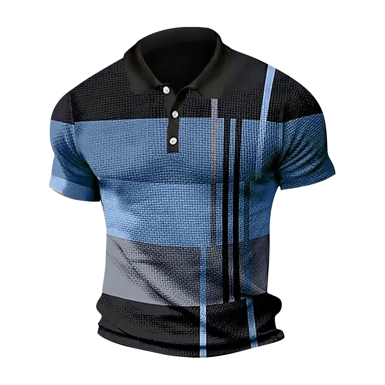 Polo d'été à manches courtes pour homme, nouveau t-shirt avec fermeture éclair bloquée par documents