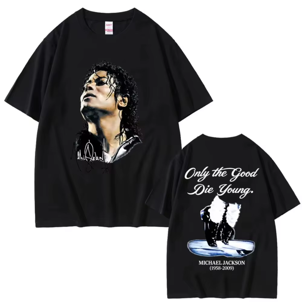 T-shirt pour homme Michael Jackson King of Pop, T-shirts vintage gothique rock pour homme et femme, 