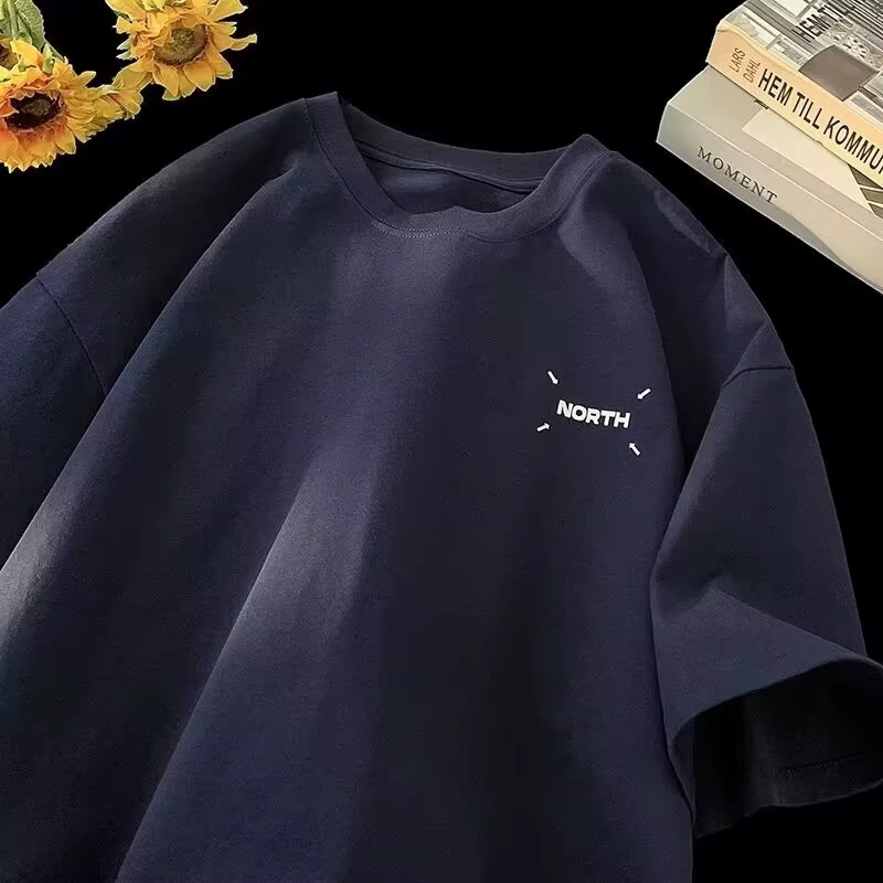 T-shirt imprimé avec Logo minimaliste 【M-8XL】 T-shirt Super grand pour hommes, mode été, Style sport
