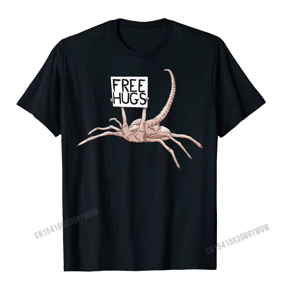 Câlins gratuits drôle Facehugger Aliens T-Shirt Harajuku coton T-Shirt confortable Hip Hop Design ha