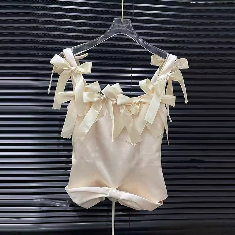 KUCLUT 2026 Nouvelle Collection Été – Débardeur sans Manches Style Vacances à la Plage avec Nœud pou