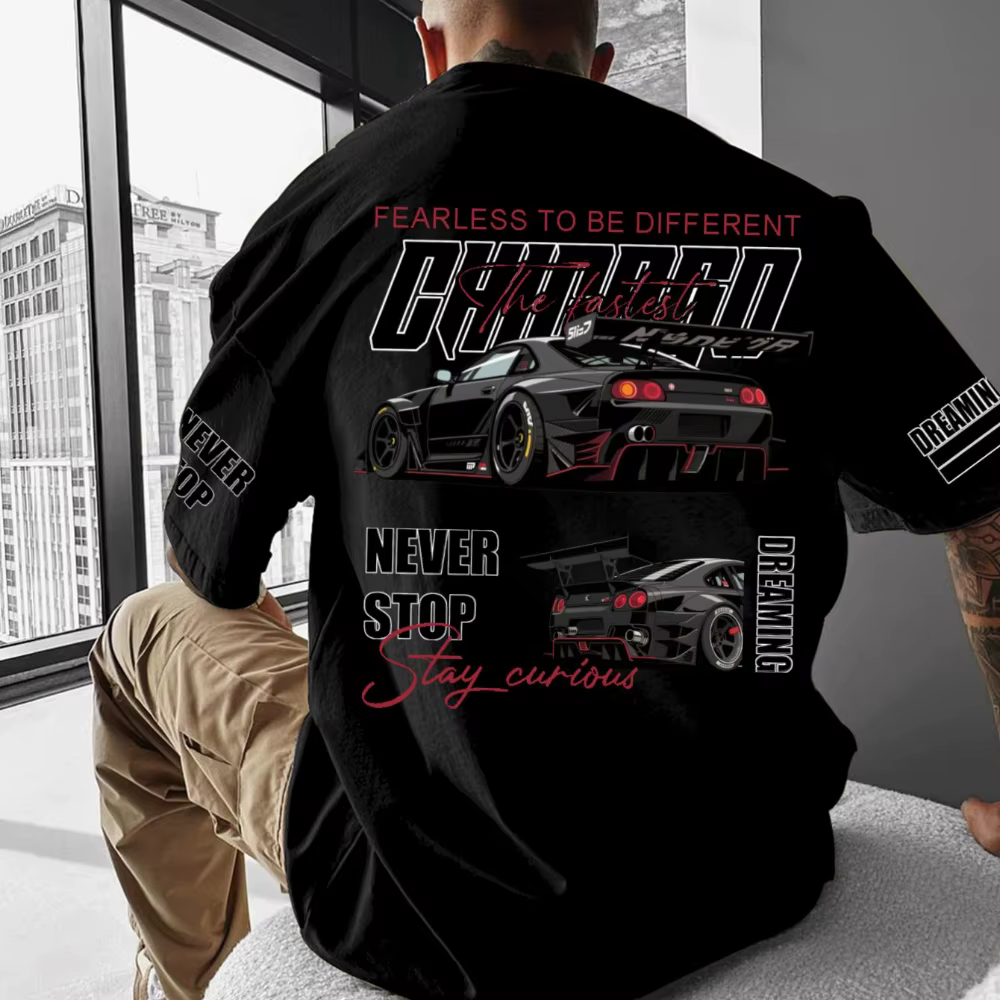 T-shirt imprimé Chicago Letter Racing pour adultes, disponible en plusieurs styles, vêtement graphiq