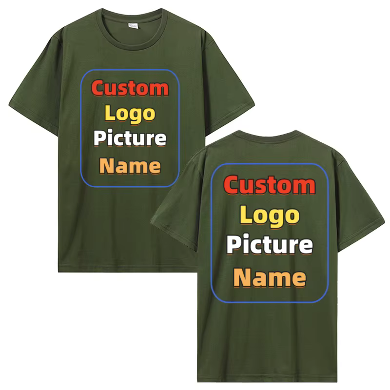 Photo personnalisée T-Shirt cadeau personnalisé hommes T-Shirt concevoir votre propre Logo T-Shirt v