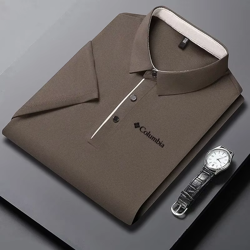 Polo homme 2026 d'été imprimé à manches courtes, confortable, décontracté, pour le golf, à col rever