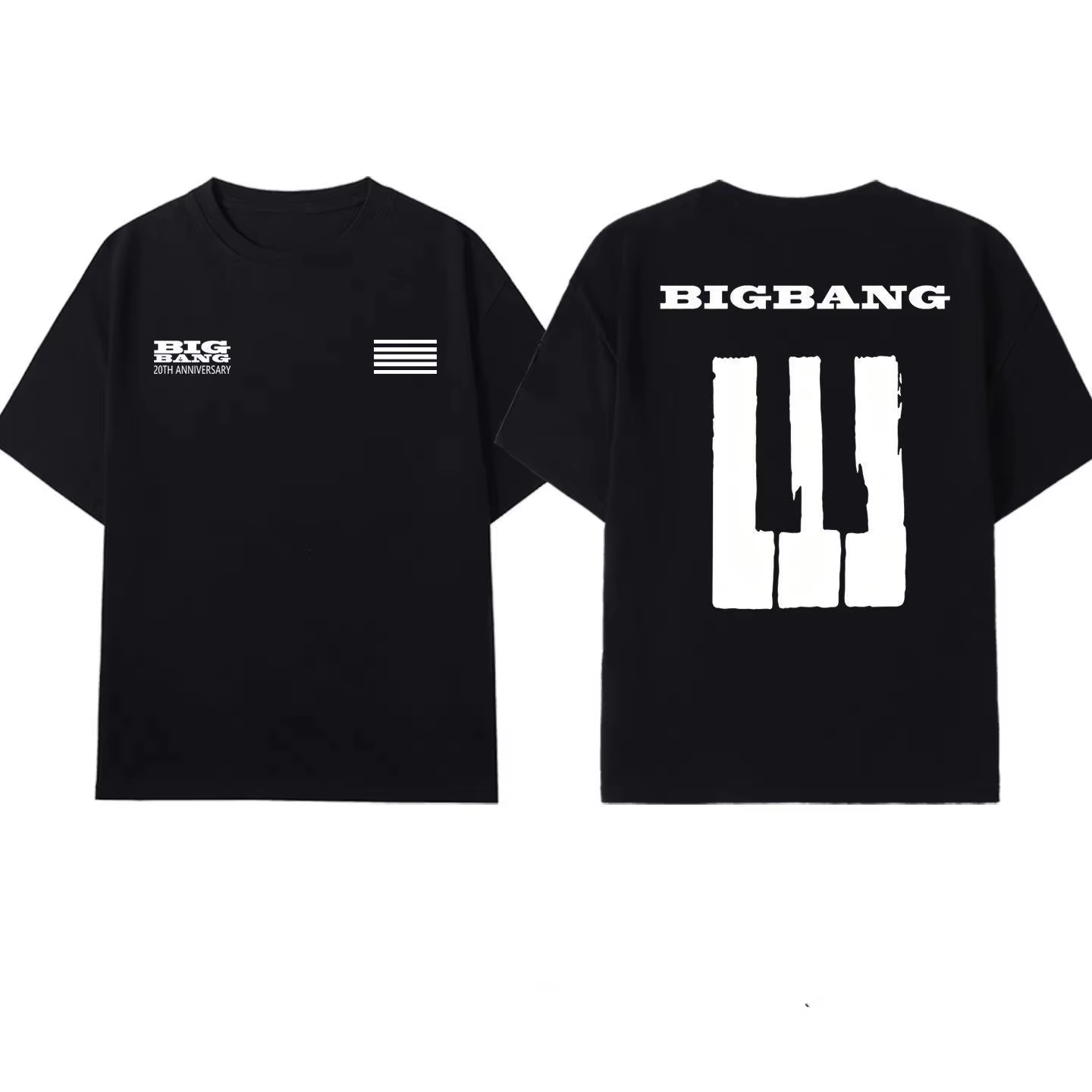 T-shirt du concert du 20e anniversaire des Bigbang, pour les fans de G-Dragon, à manches courtes, un