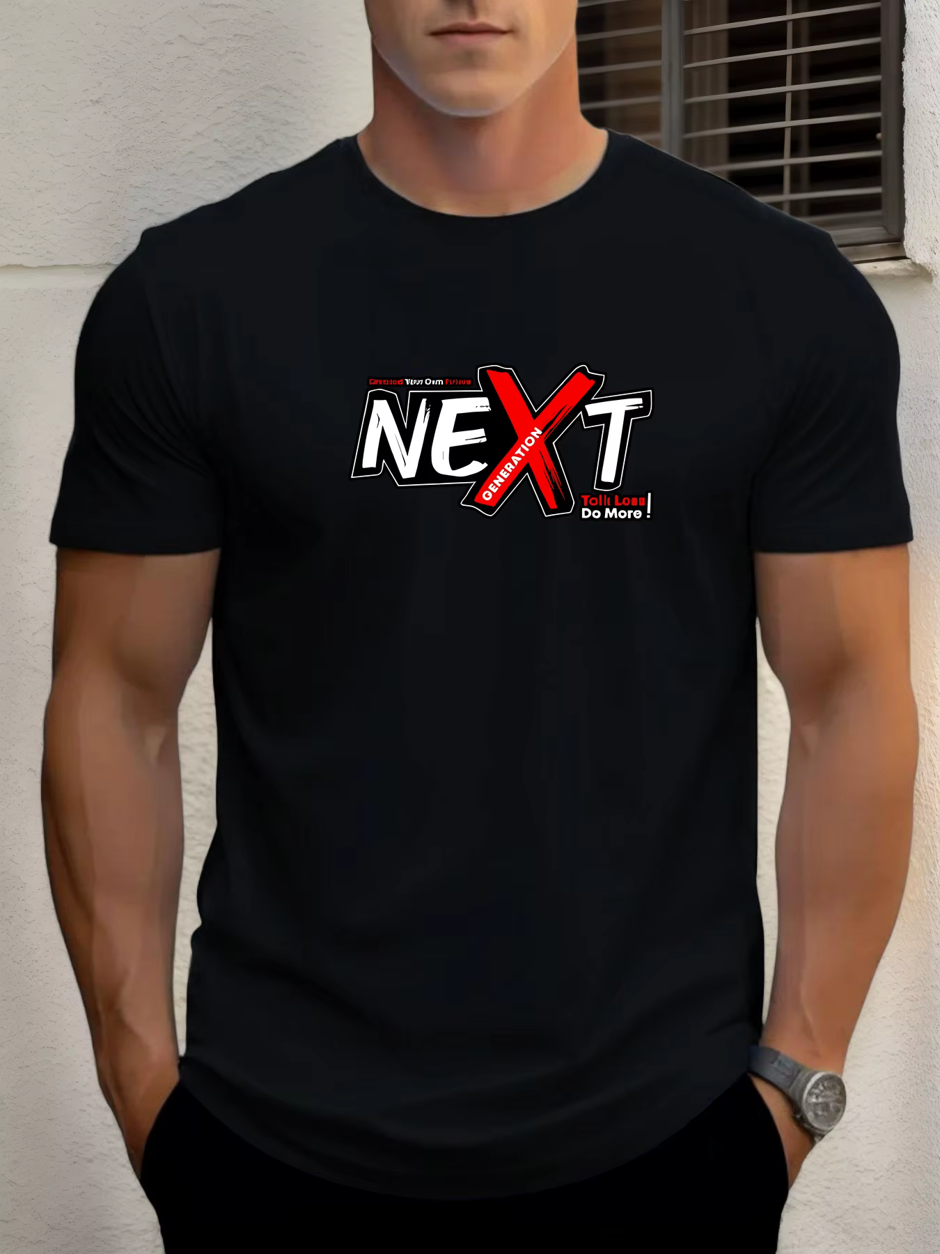T-shirts pour homme next 100 % coton impression graphique été t-shirt col rond décontracté respirant
