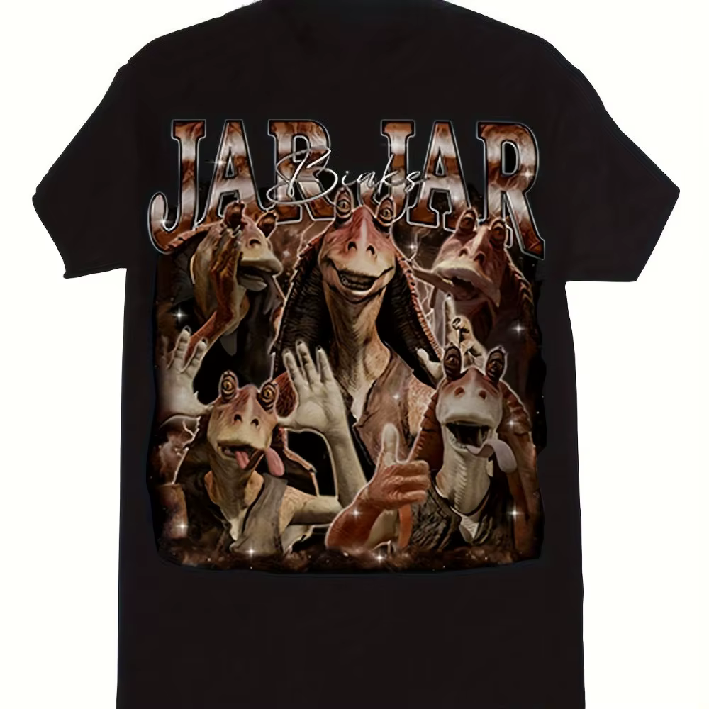 Chemise hommage vintage avec pot Jar Binks comme un seigneur Sith, parfaite pour les fans des années