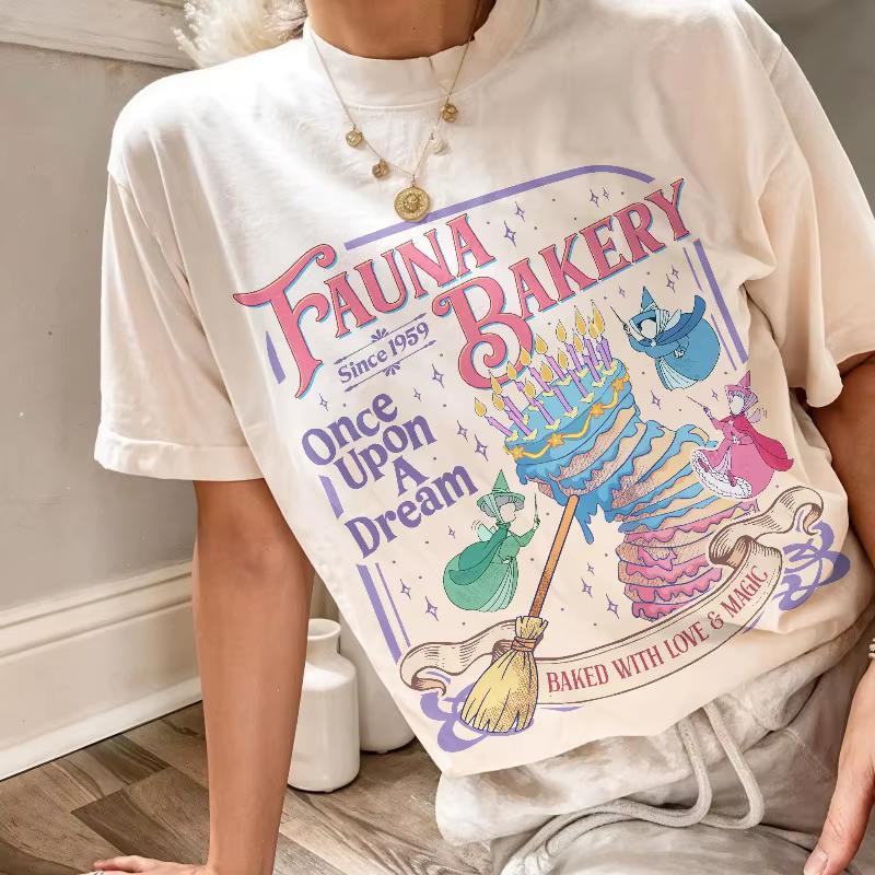 T-shirt vintage pour femme « Baked with Love & Magic », tee-shirt oversize pour homme, streetwear un