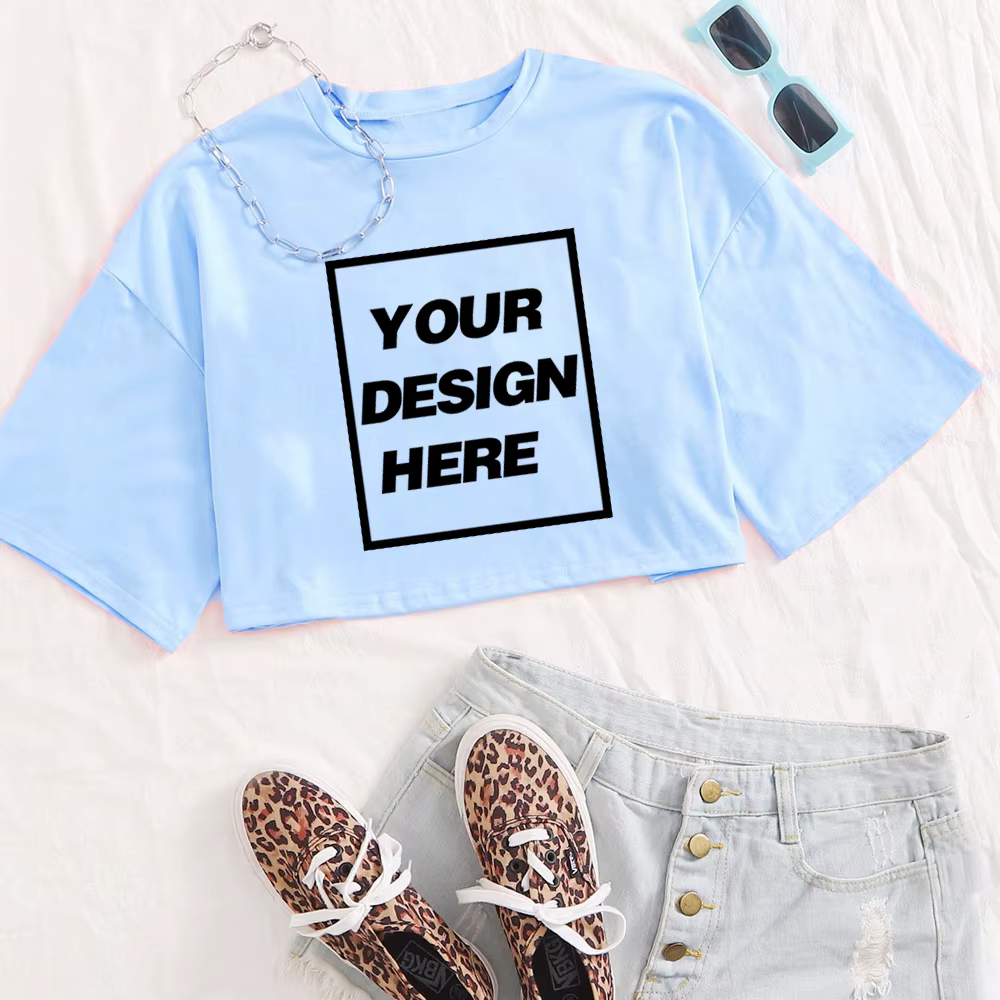 Hauts courts personnalisés T-shirt texte personnalisé nom Tsihrts ajouter votre propre Message votre