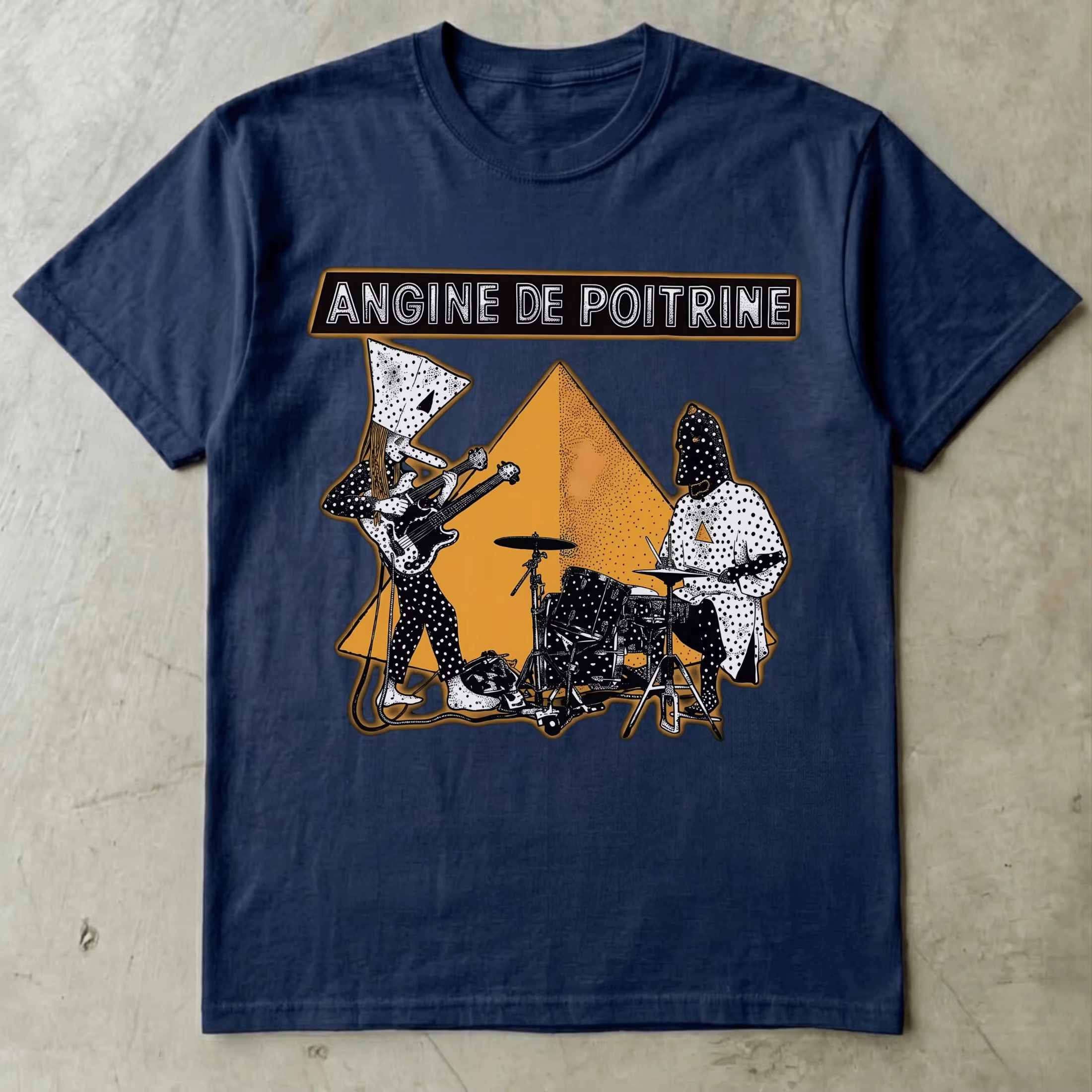 T-shirt Angine de Poitrine Band Graphic 2026 100% Coton Unisexe Homme Femme Y2K Décontracté Populair